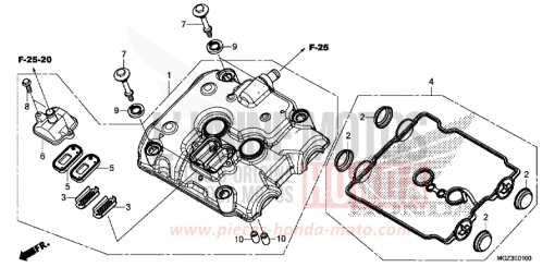 COUVERCLE DE CULASSE CBR500RAD de 2013